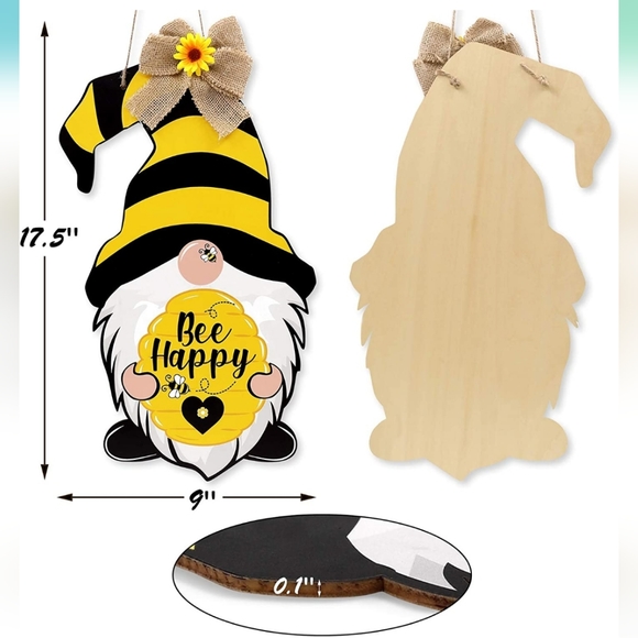 Bumble Bee Gnome Door sign - Picture 6 of 8